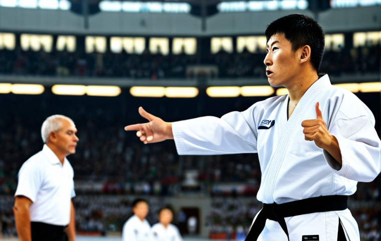 태권도 심판 역할과 필요 자격 - The Knowledgeable Referee**
"A focused Taekwondo referee, fully clothed in a professional uniform, ... 태권도 심판 역할과 필요 자격 - The Knowledgeable Referee**
"A focused Taekwondo referee, fully clothed in a professional uniform, ...