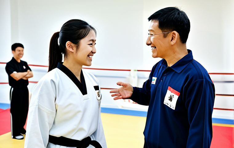 태권도 심판 역할과 필요 자격 - Fair Judgment**
"Taekwondo referee in action, gesturing confidently during a match, appropriate att... 태권도 심판 역할과 필요 자격 - Fair Judgment**
"Taekwondo referee in action, gesturing confidently during a match, appropriate att...