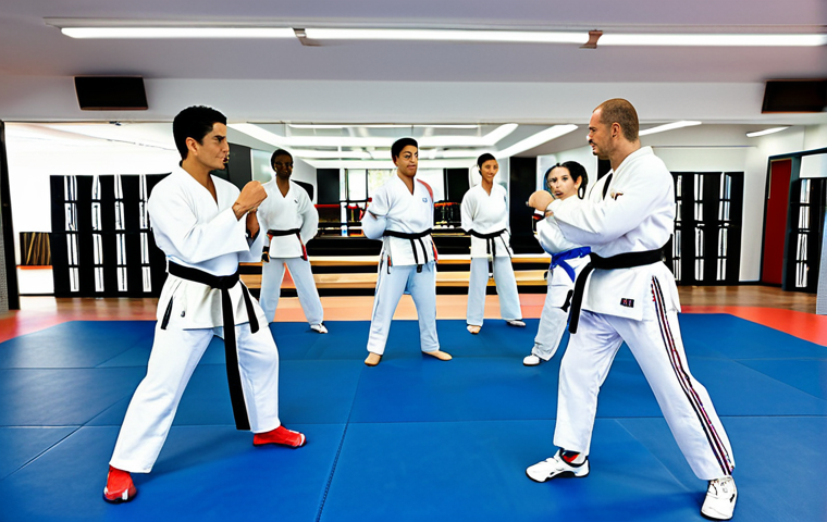 태권도 이벤트 개최 방법 - Community Taekwondo Demonstration**

"A vibrant outdoor taekwondo demonstration in a Parisian park, ...