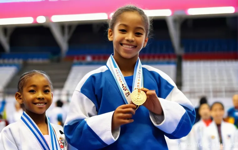 태권도 대회 주최 비용 - **Dedicated volunteers preparing a Taekwondo event in France.**
A bustling scene shows several d... 태권도 대회 주최 비용 - **Dedicated volunteers preparing a Taekwondo event in France.**
A bustling scene shows several d...